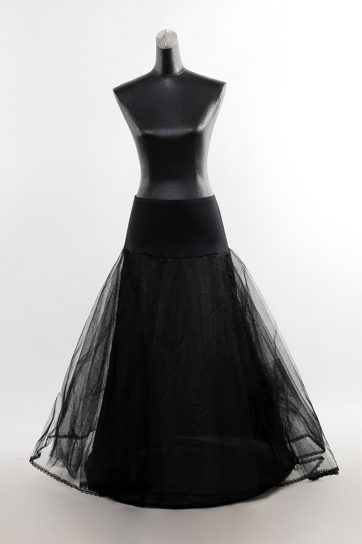 Sottogonna Con pizzo, 1 cerchio, 3 strati, Crinolina sottoveste, per Vestito Abito da Sposa, Taglia unica, Adatto per Taglia XS, S, M, L, XL, XXL. KXB-0019