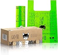 GAS Home Compostable Extra Large Cat Litter Bags - Cornstarch Poop Bags for Litter Trays, 30 XL Certified NF T51-800, 10% to Charity