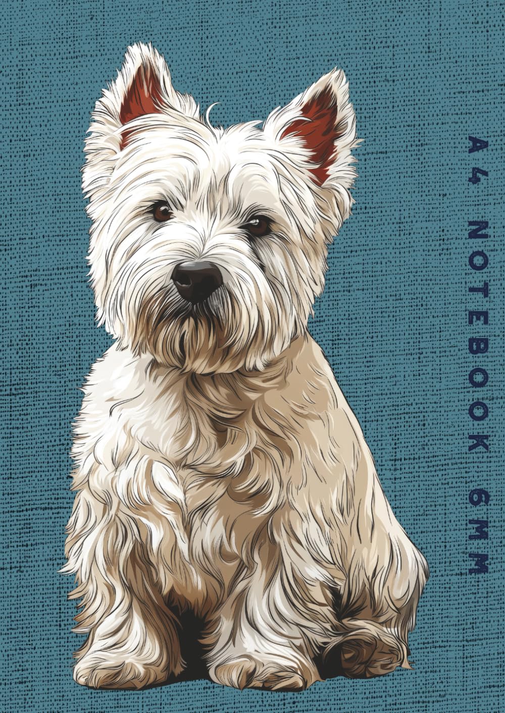 A4 Notebook 6mm: Westie Dog Lined Exercise Book