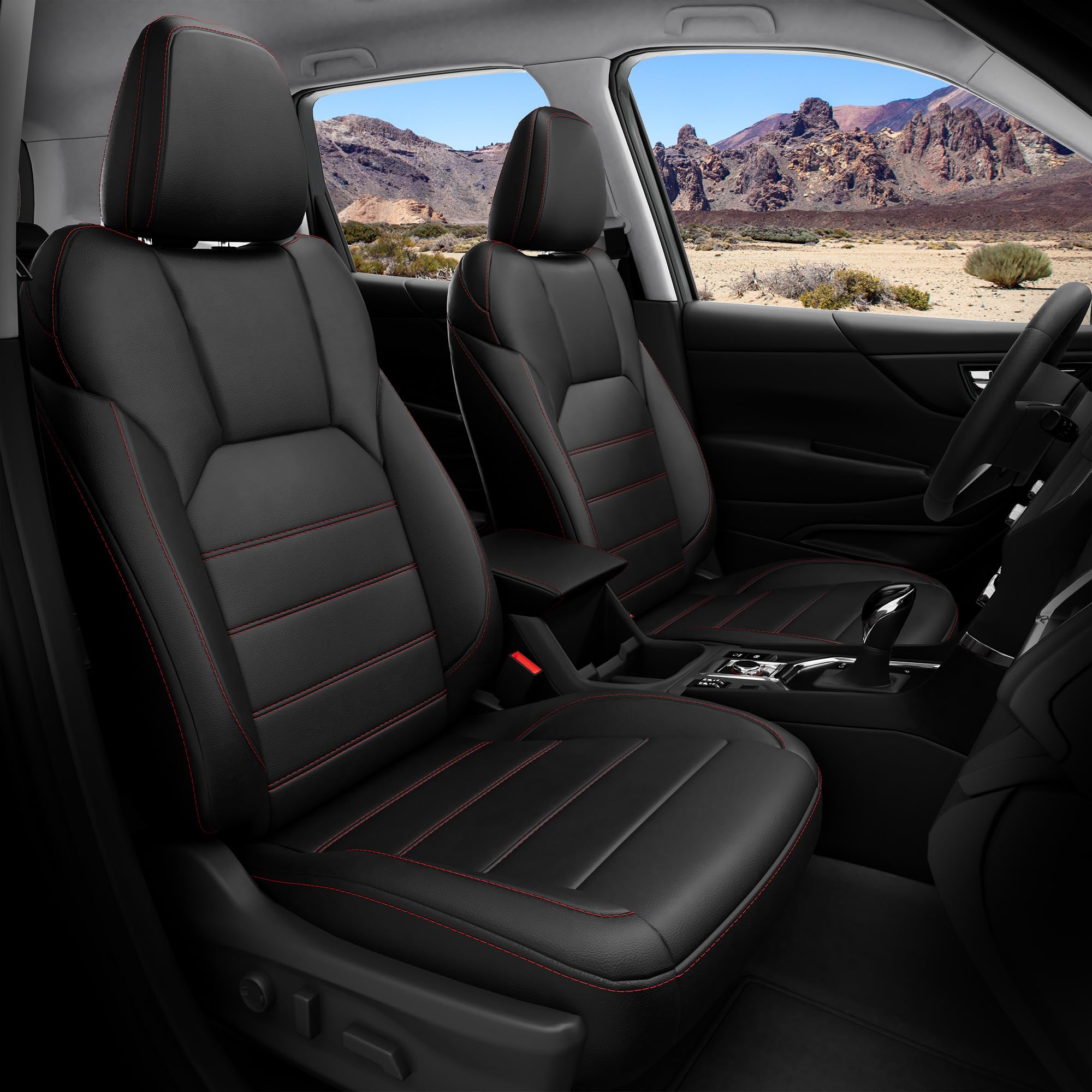 Conjie Fit Custom Seat Covers For Subaru Forester 2010-2025 - Full Coverage Faux Leather, Waterproof & Scratch Resistant - View #4