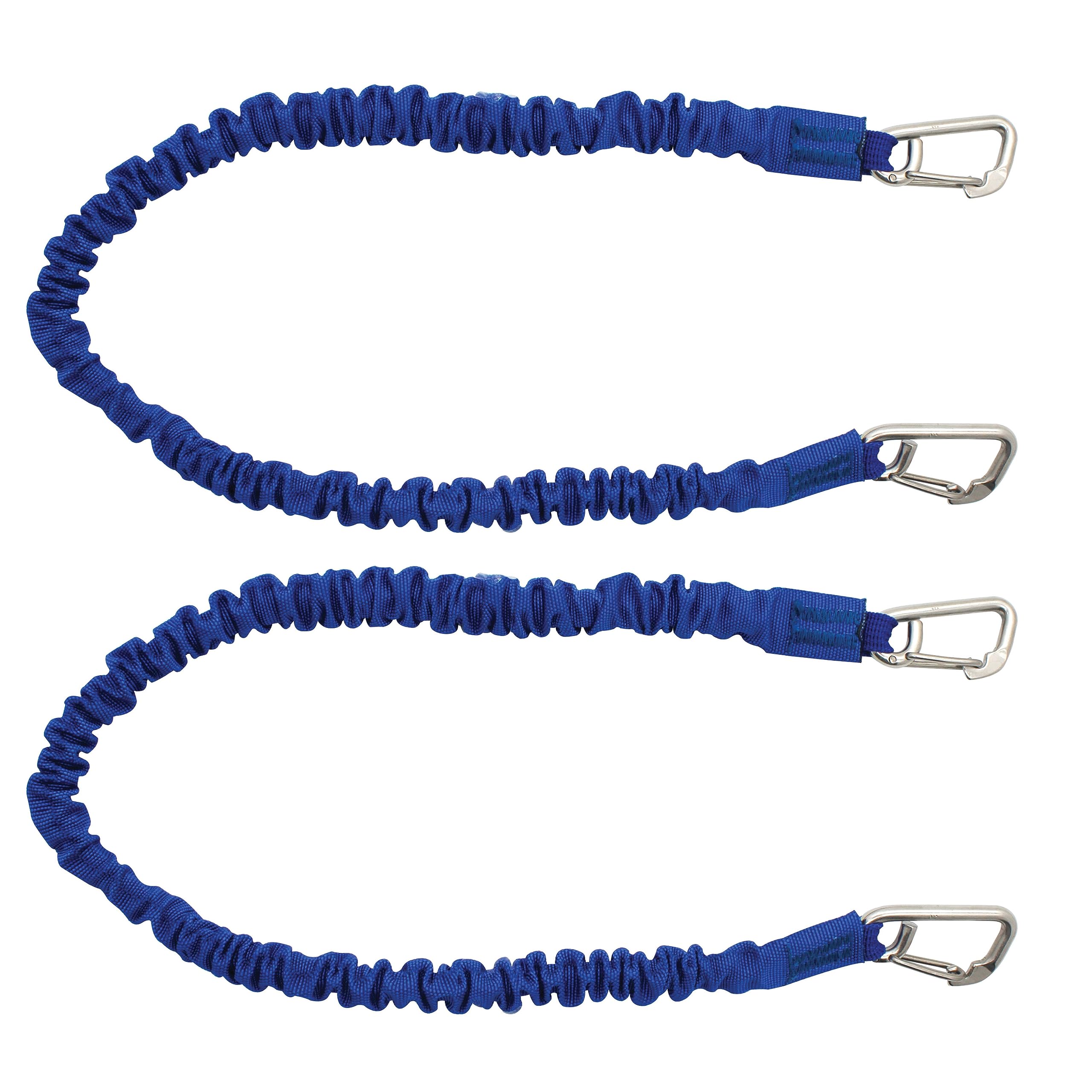 Extreme Max Blue 60" 3006.2795 BoatTector High-Strength Line Snubber & Storage Bungee, Value 2-Pack-60 with Compact Hooks — image 1