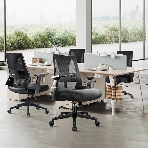 Miniatura 9 de CLATINA Silla de oficina ejecutiva ergonómica con 400 libras de alta capacidad, silla de escritorio de oficina con brazos ajustables, silla