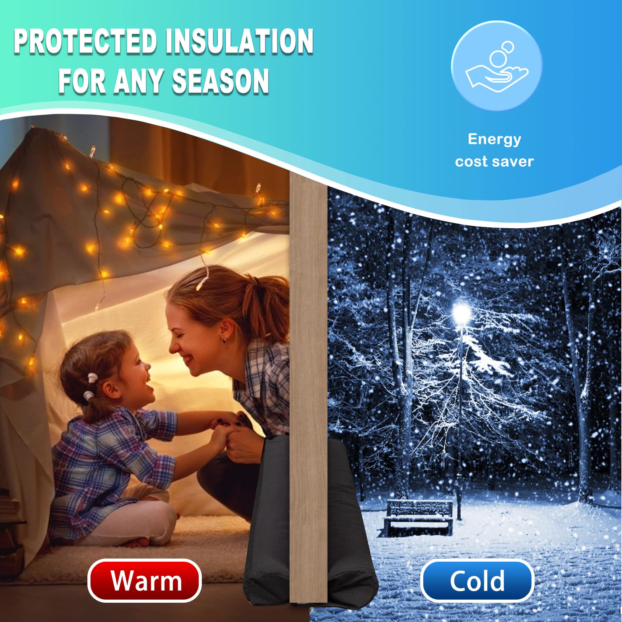 Buy Large Door Draft Stopper for Bottom of Doors 36", Under Door Noise