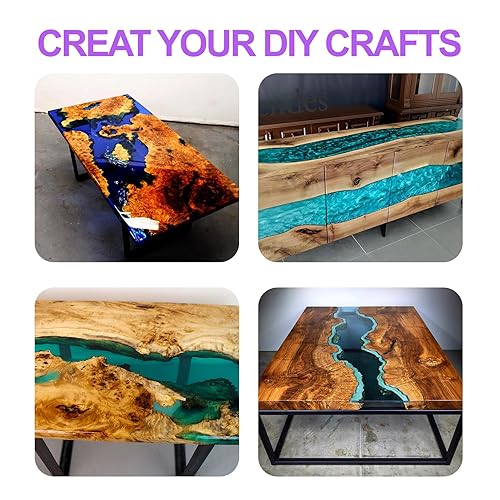 Miniatura 5 de Resina epoxi de vertido profundo, 1.5 galones, 2 a 4 pulgadas de profundidad, kit de resina epoxi transparente, sin burbujas, alto brillo,