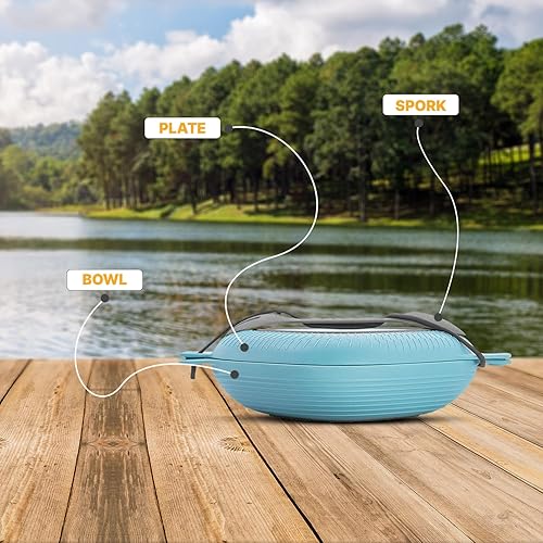 Miniatura 4 de UCO Kit de 4 piezas para acampar con cuenco, plato y juego de utensilios de tenedor 3 en 1