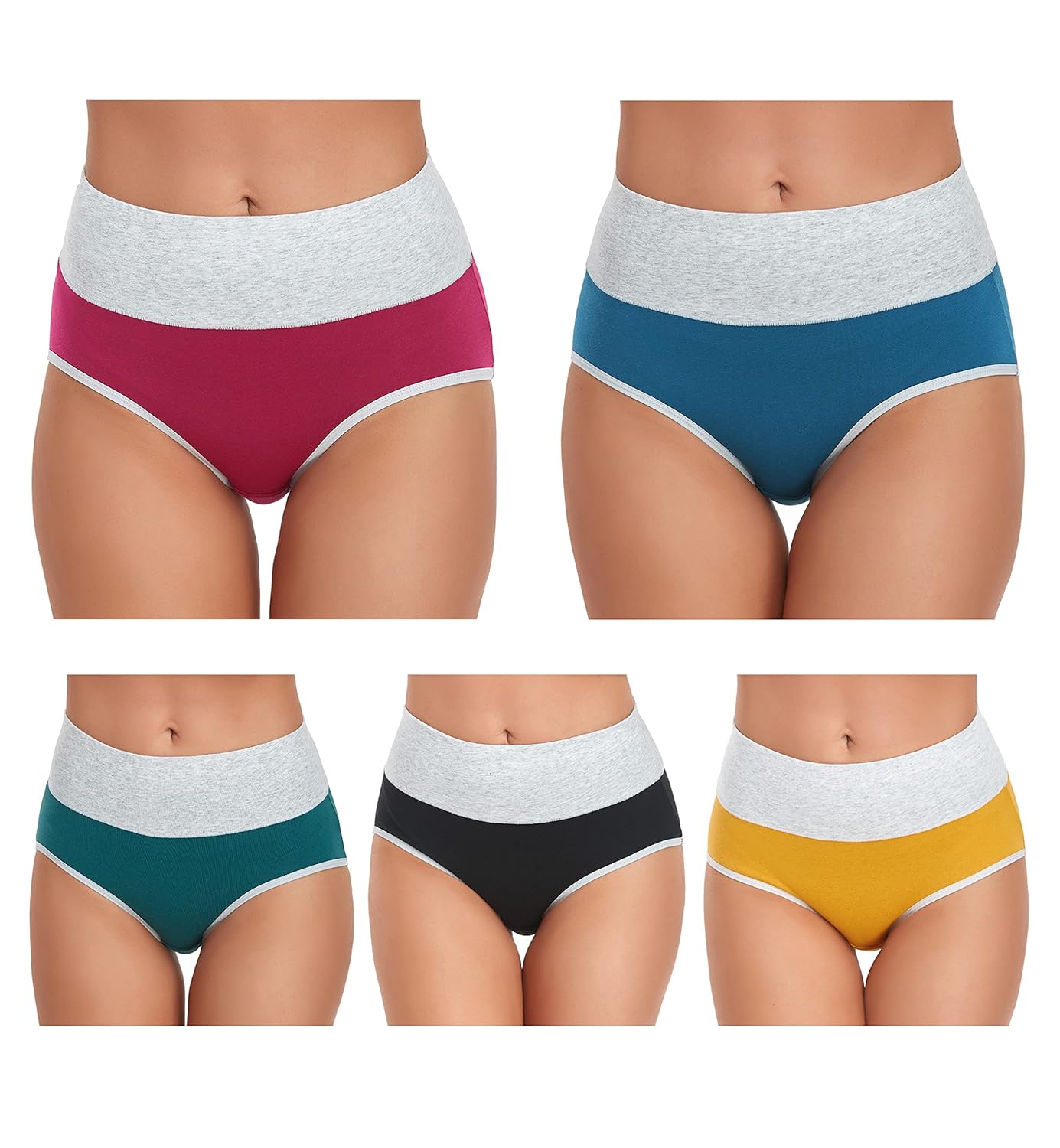 Womens Underwear High Waistd Panties Postpartum Cotton Full Briefs Multipack