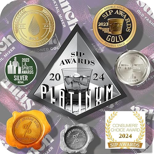 Miniatura 2 de Jarabe de cóctel de mezcla antigua de una sola porción  Mezclador de cóctel hecho a mano con amargos reales, cereza italiana, sorgo, arce y azúcares