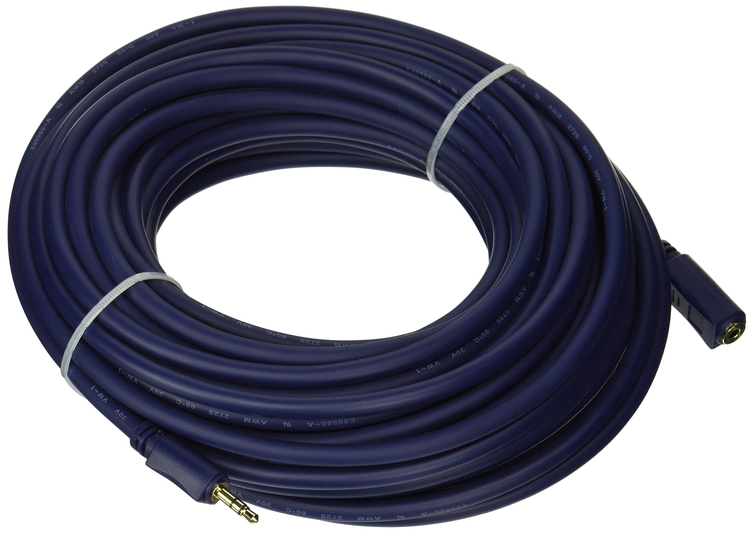 C2G/Cables to Go Velocity Câble d'extension Audio stéréo M/F Bleu 3,5 mm 50' Bleu