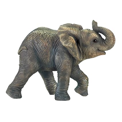 Accent Plus 7.5-inch Realistic Happy Elephant Figurine