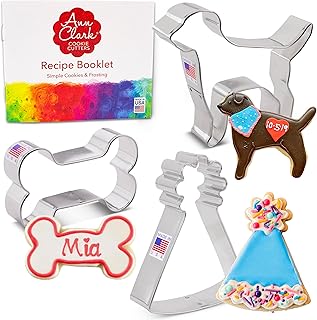 Sponsored Ad - Dog Birthday Party Gotcha Day Cookie Cutters 3-Pc. Set Made in USA by Ann Clark, Labrador, 3.5" Dog Bone, a...