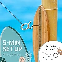 Vista 3 de Tiki Toss Ring Toss Game for Adults - Hook and Ring Games with String and Hooks for Indoor/Outdoor Use, Man Cave Decor & Stuff, Gifts for
