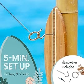 Tiki Toss Ring Toss Game for Adults - 12.3 Inch Surfboard Edition - Hook and Ring Game for Outdoor & Indoor Use, Gift for Husband, dad, College Boys