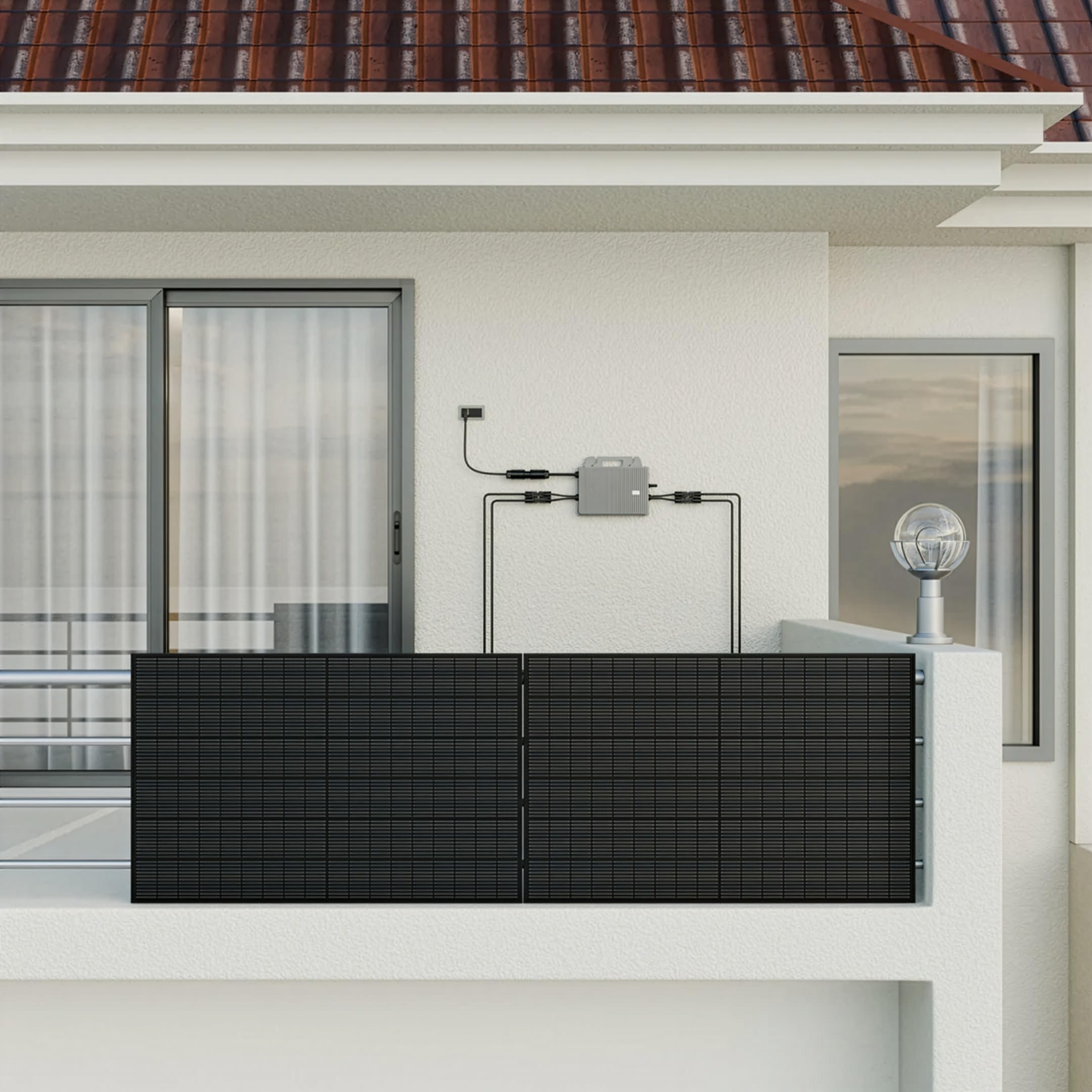 Balkonkraftwerk 800W Komplett-Set | 2x 460W Longi Modul + TSUN TSOL-MS800