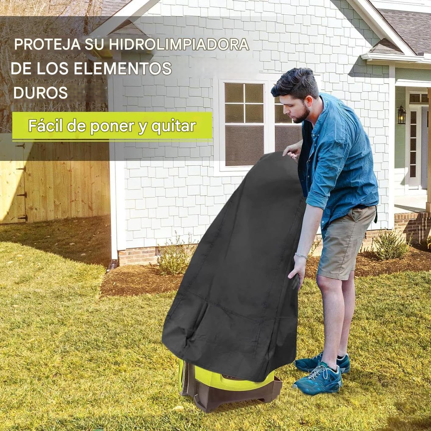 Funda para Hidrolimpiadora Exterior | Cobertor Impermeable para Limpiadora A Presión | Protector De Almacenamiento Resistente para Interior Y Exterior | Cubierta para Tanque Y Bomba De Limpieza
