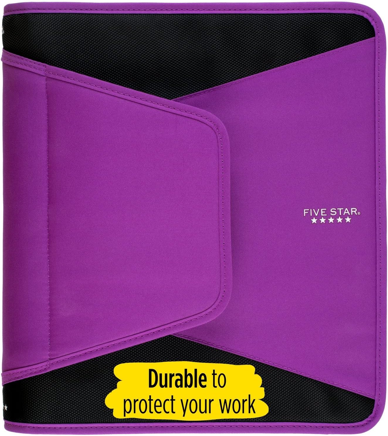 Five Star Zipper Binder, 1-1/2 Inch 3-Ring Binder with 3-Pocket Expanding File, 500 Sheet Capacity, Color Will Vary (72532) : Everything Else