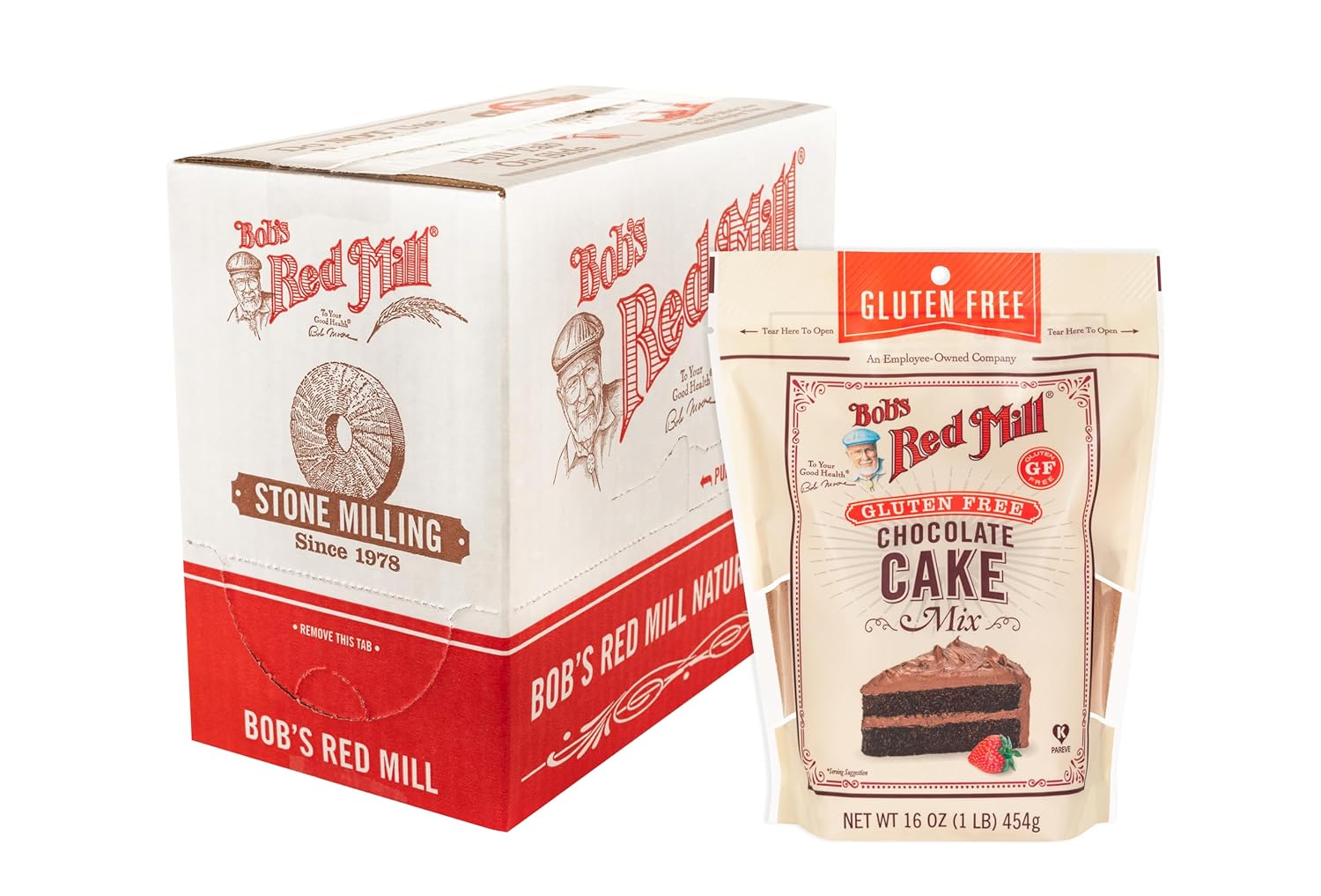 Bob's Red Mill Gluten Free Chocolate Cake Mix, 16oz (Pack of 4) - Gluten Free, Kosher