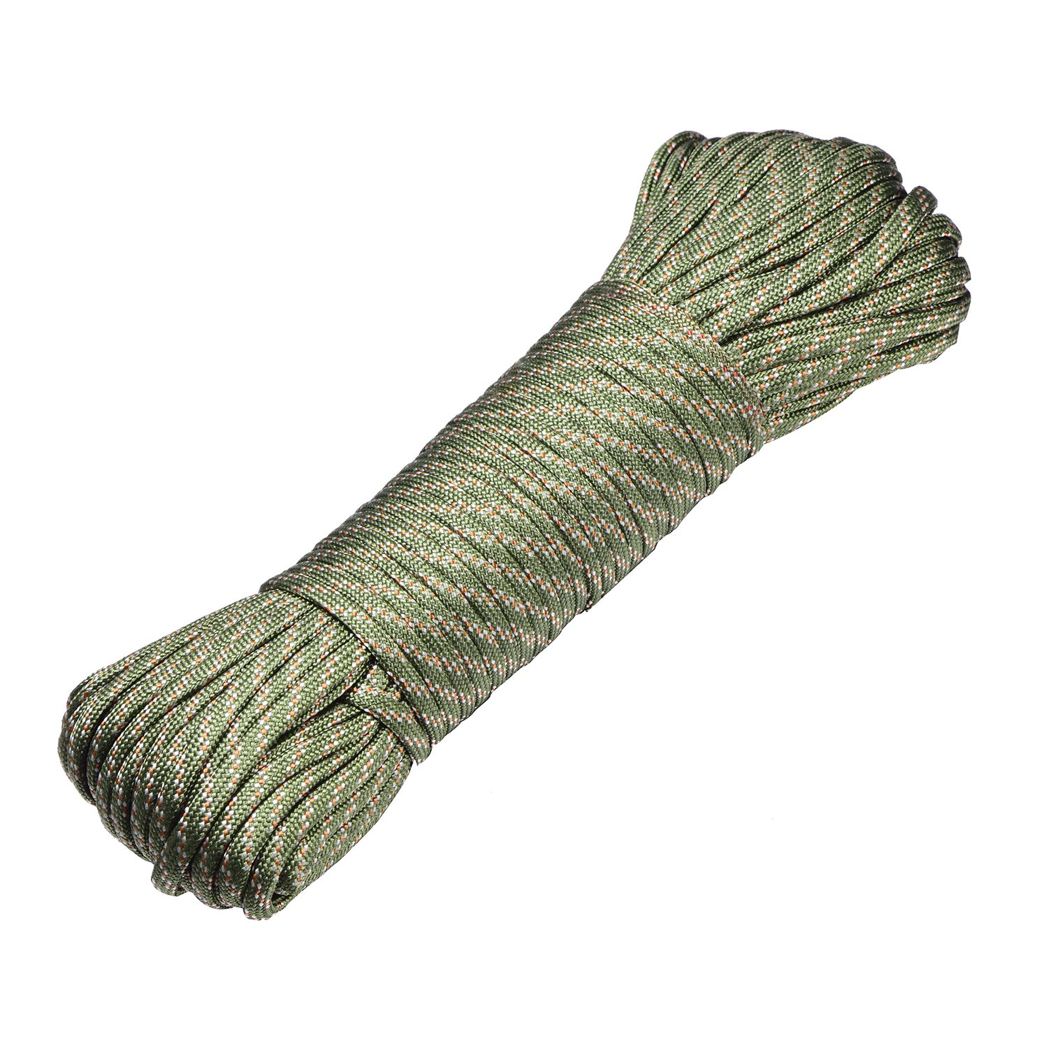 DonDon Cuerda de 30 Metros de Nylon Cuerda de Paracord Cuerda de Supervivencia para Actividades al Aire Libre, para Camping y para Manualidades 4 mm – 7 filamentos Verde Oscuro Camouflage — view 11