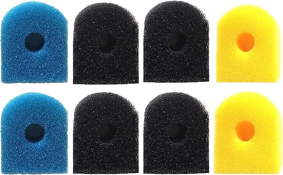 Delapan Filter 3-Stage in-Tank Filter for 10-40 Gallon Fish Tanks, 8 Pack