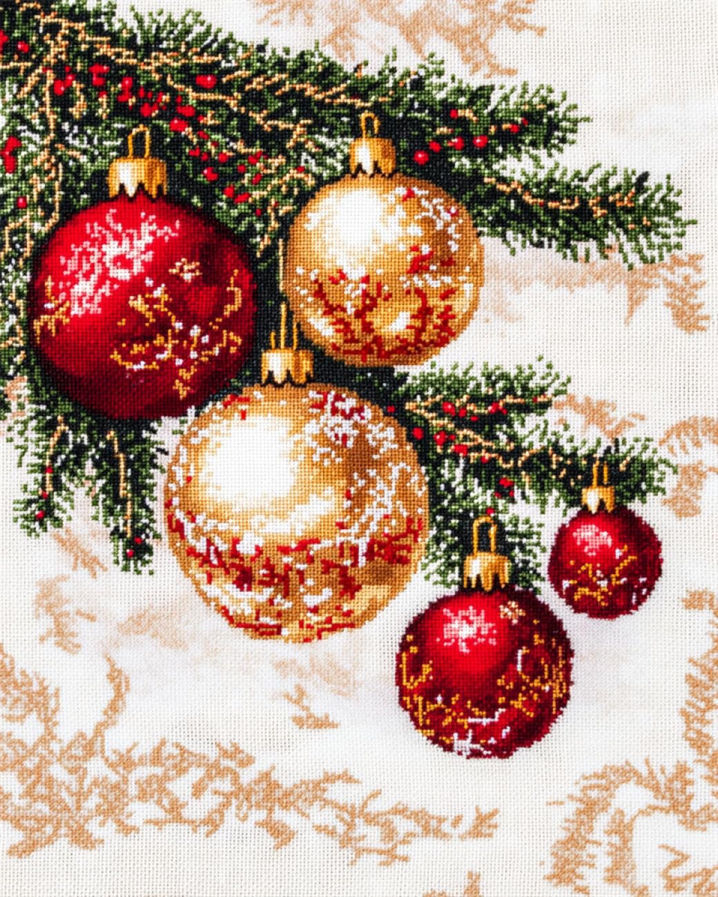 AMBATTERY Tapestry Kit Cartoon Christmas Tree DIY Rugs Set with Printed Canvas Floor Mat Crochet Yarn Embroidery Hook Latch Carpet Tapestry for Home Decoration 21x29in
