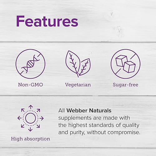 Miniatura 2 de Webber Naturals Complejo de glicinato de magnesio 200 mg, 180 cápsulas vegetarianas, fórmula de alta absorción, apoya huesos, corazón, músculos y