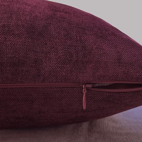 Miniatura 4 de Juego de 2 fundas de cojín cuadradas de felpilla acogedoras y suaves, decorativas, para sofá, sala de estar, decoración de sofá, 18 x 18 pulgadas