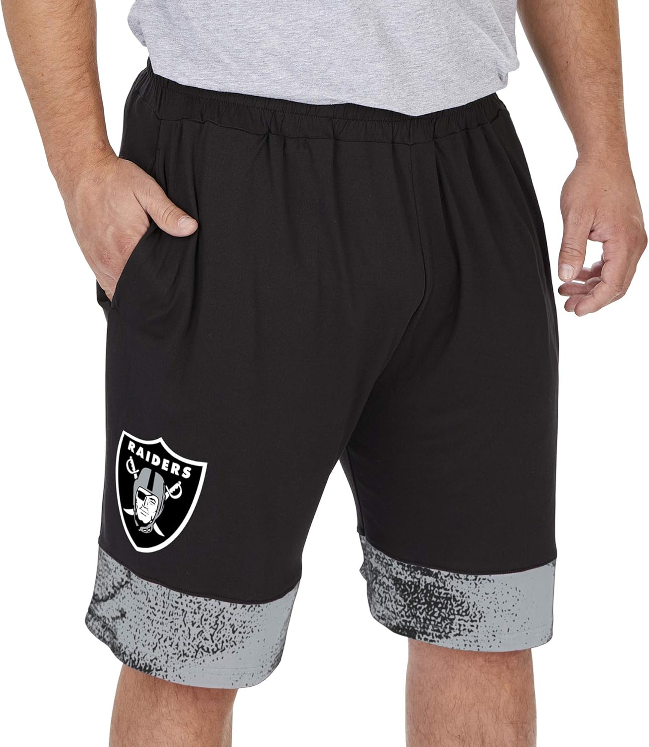 Zubaz Officially Licensed NFL Men's Slider Short with Static Bottom