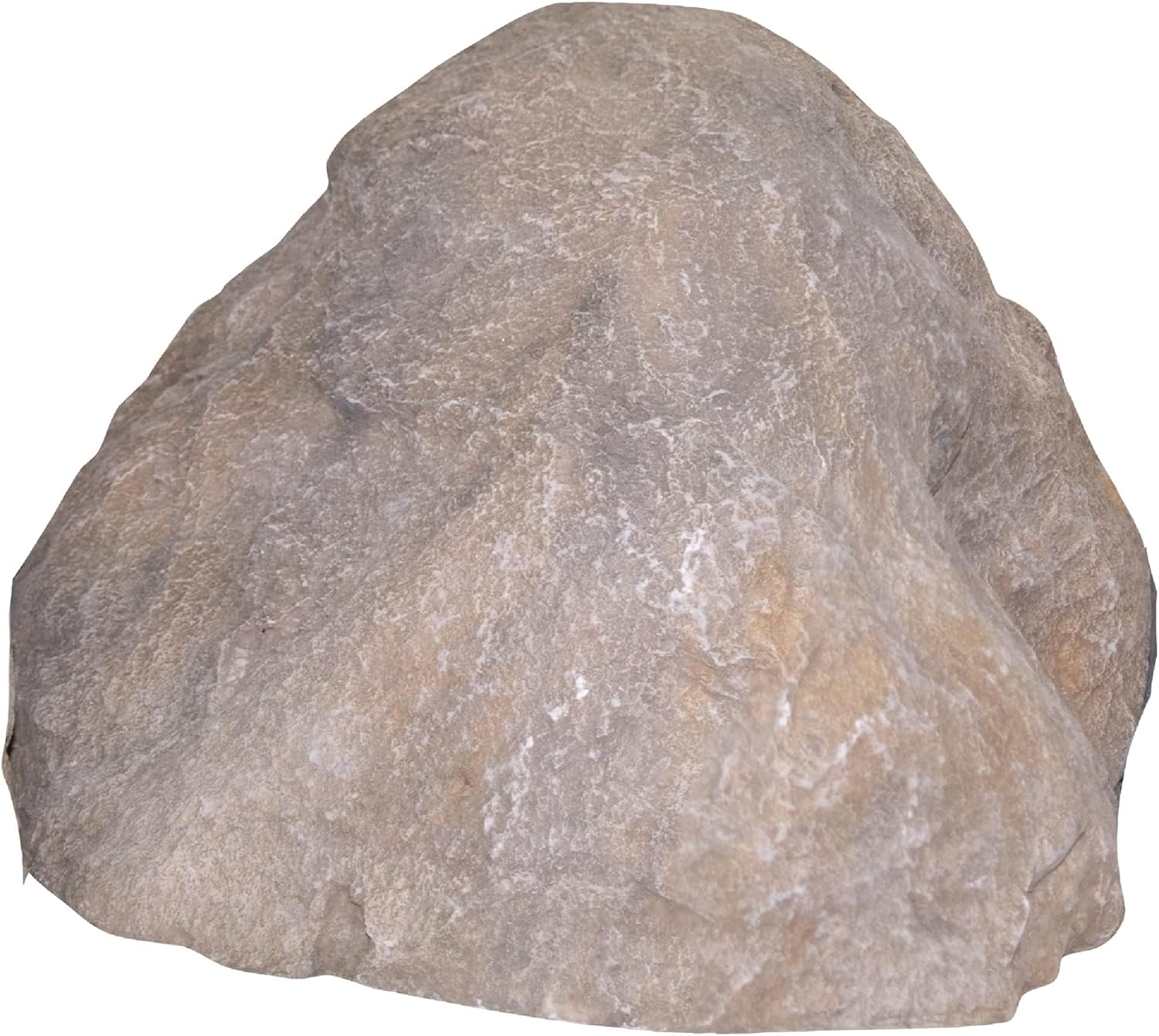 Airmax CrystalClear TrueRock Outdoor Faux Rock Cover, Artificial Landscape Boulder Enclosure, Fake Decorative Landscaping Fiberglass Protection Dome, Realistic Natural Texture, Sand Stone, Medium Size