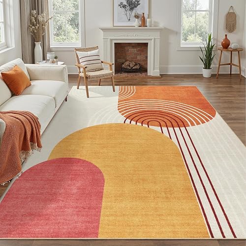 DCX Abstract Washable 8x10 Low Pile Rug