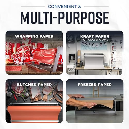 Vista 24 de Bryco Goods Dispensador y cortador de rollos de papel de 24 pulgadas, para montar en la pared y antideslizante, marco de acero de alta resistencia