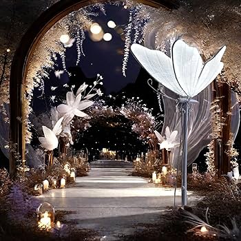 光る蝶 Led Butterfly Chandelier Hanging Crystal Red Blue Purple