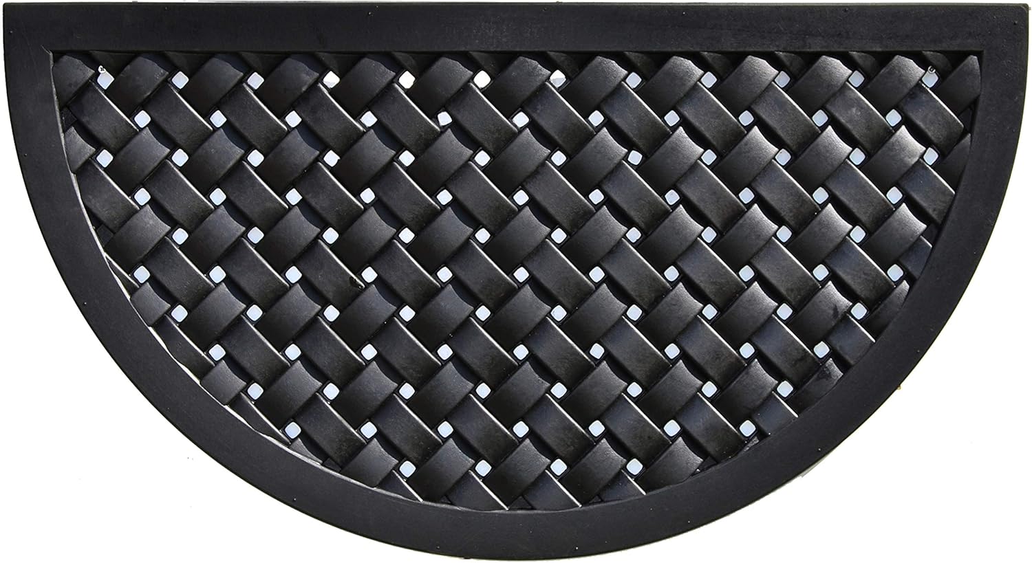 Calloway Mills AZ900072036HC Spencer Weave Rubber Doormat, 20 x 36, Black
