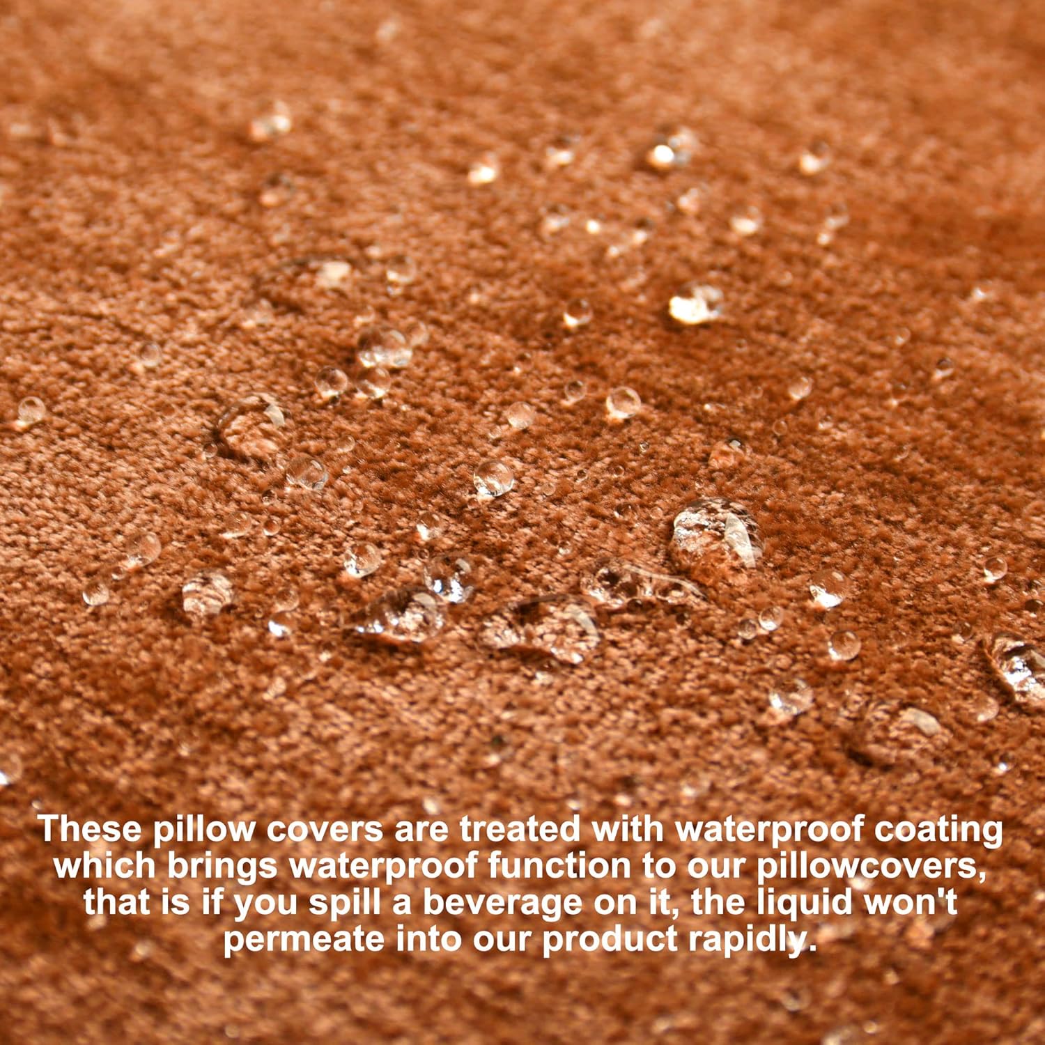 PiccoCasa Chenille Throw Pillow Covers, Soft Decorative Cushion Covers Water Repellent Couch Pillowcase Home Cute Pillowcases for Sofa Car, 16x16 Inch Burnt Orange - Image 6