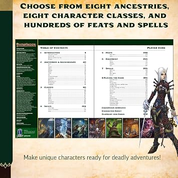 Pathfinder Player Core Pocket Edition - Second Edition Remaster Softcover Rulebook for Tabletop RPG, Portable 6.7 x 8.4 Character Creation Guide