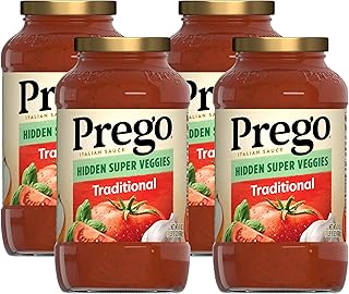 Hidden Super Veggies Traditional Pasta Sauce, Plant Based Sauce, 24 Oz Jar (Pack of 4)