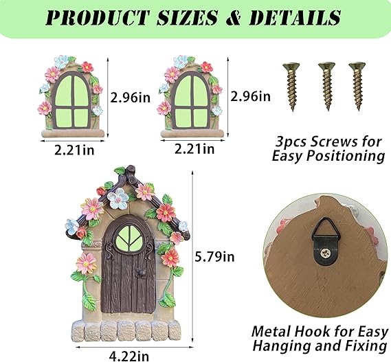 Product image for Fairy Door and Windows for Trees Outdoor - 2