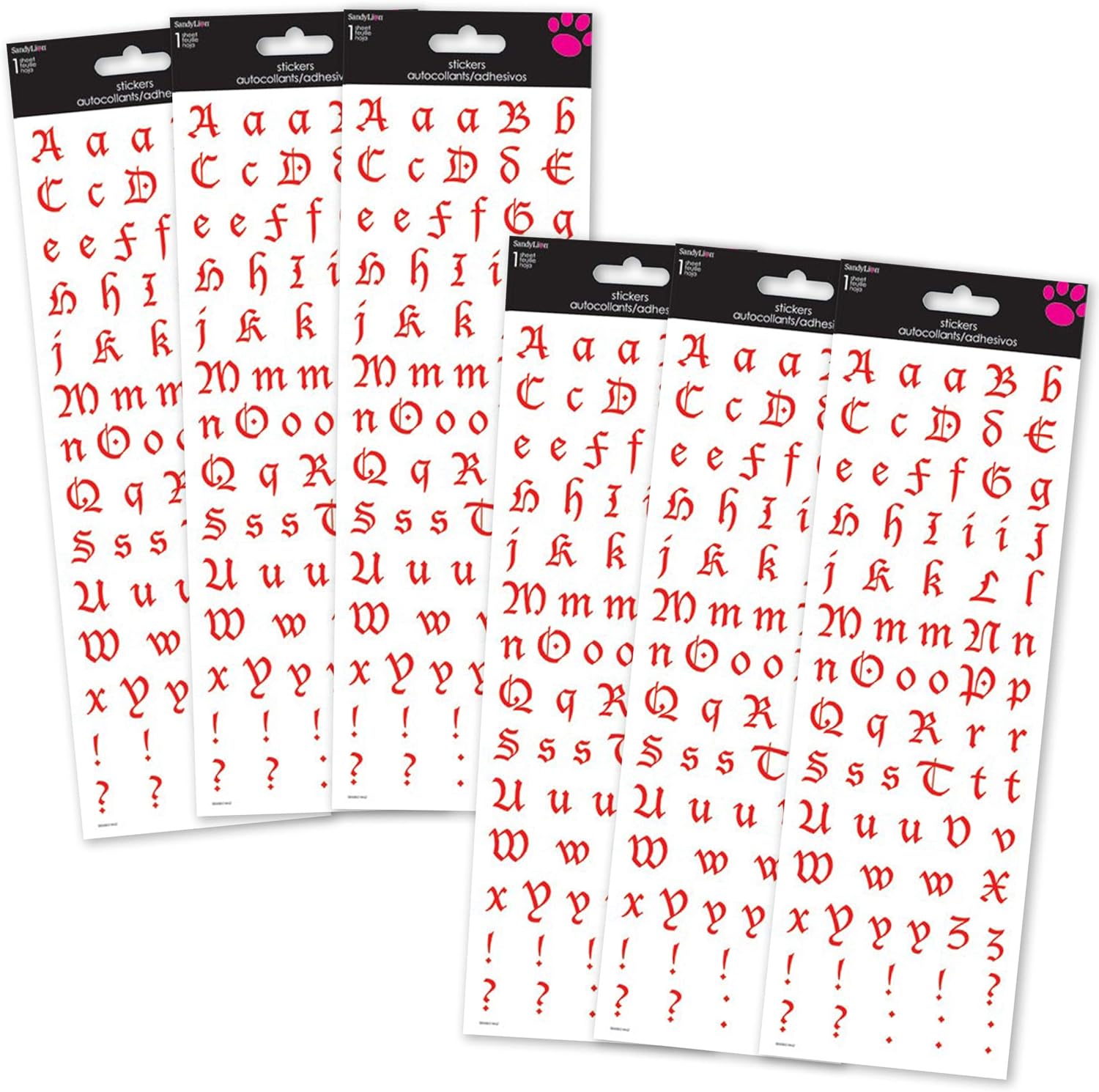 Alphabet Typewriter Sticker Set Lucinda Letter Stickers