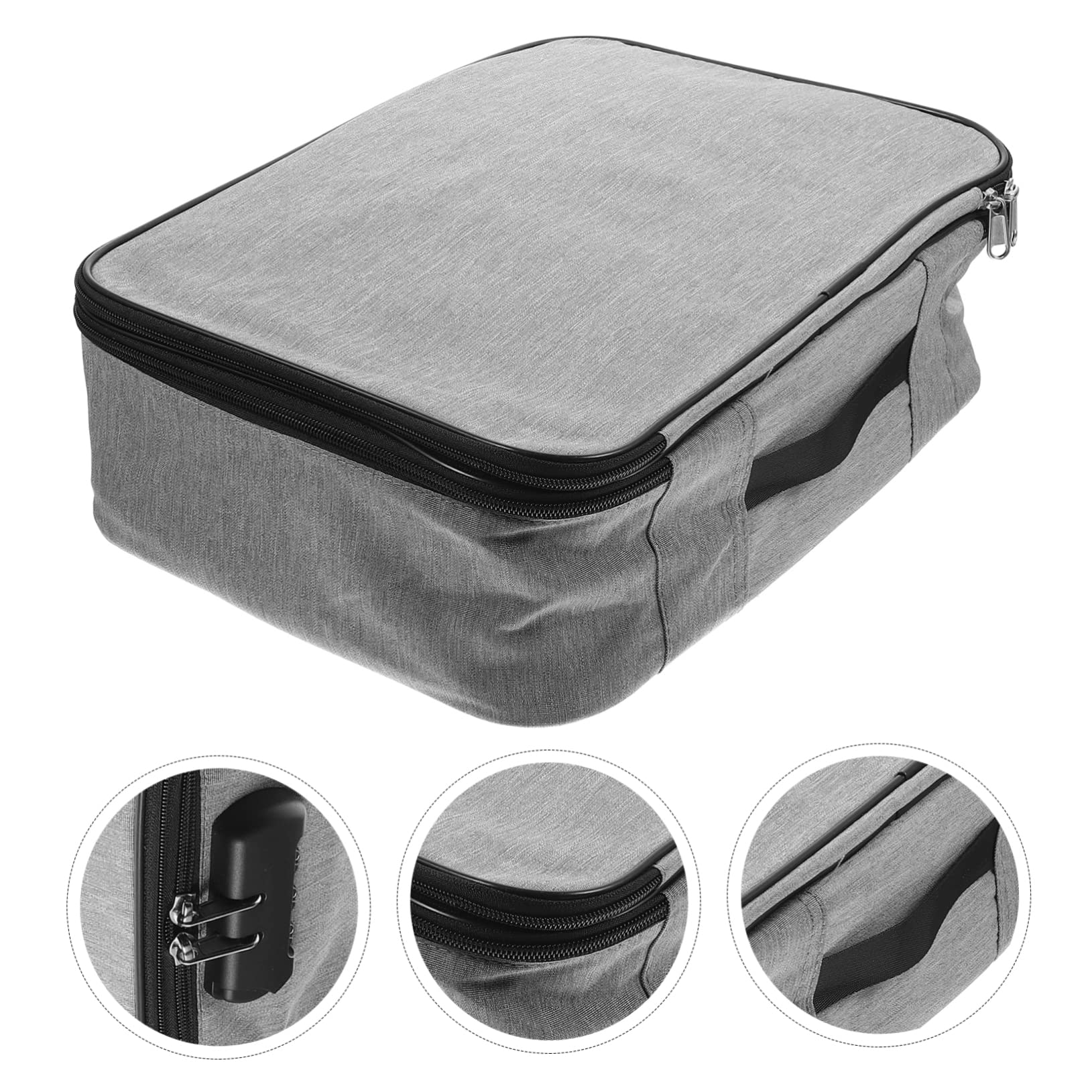 Bolsa de Almacenamiento Ignífuga y Resistente al Agua para Documentos Cerradura, Multicapa y Gran Capacidad Adecuado para Oficina y Uso Escolar Color Aleatorio