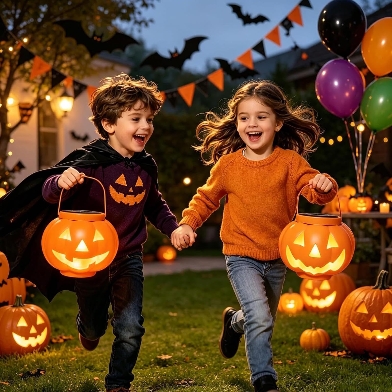 Lanterna Solare A Forma Di Di Halloween Lampada Decorativa Portatile