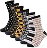 Forony Men's Dress Socks Combed Cotton Anti Odor Quick Dry Moisture Wikcing Size 8-13 Crew Length