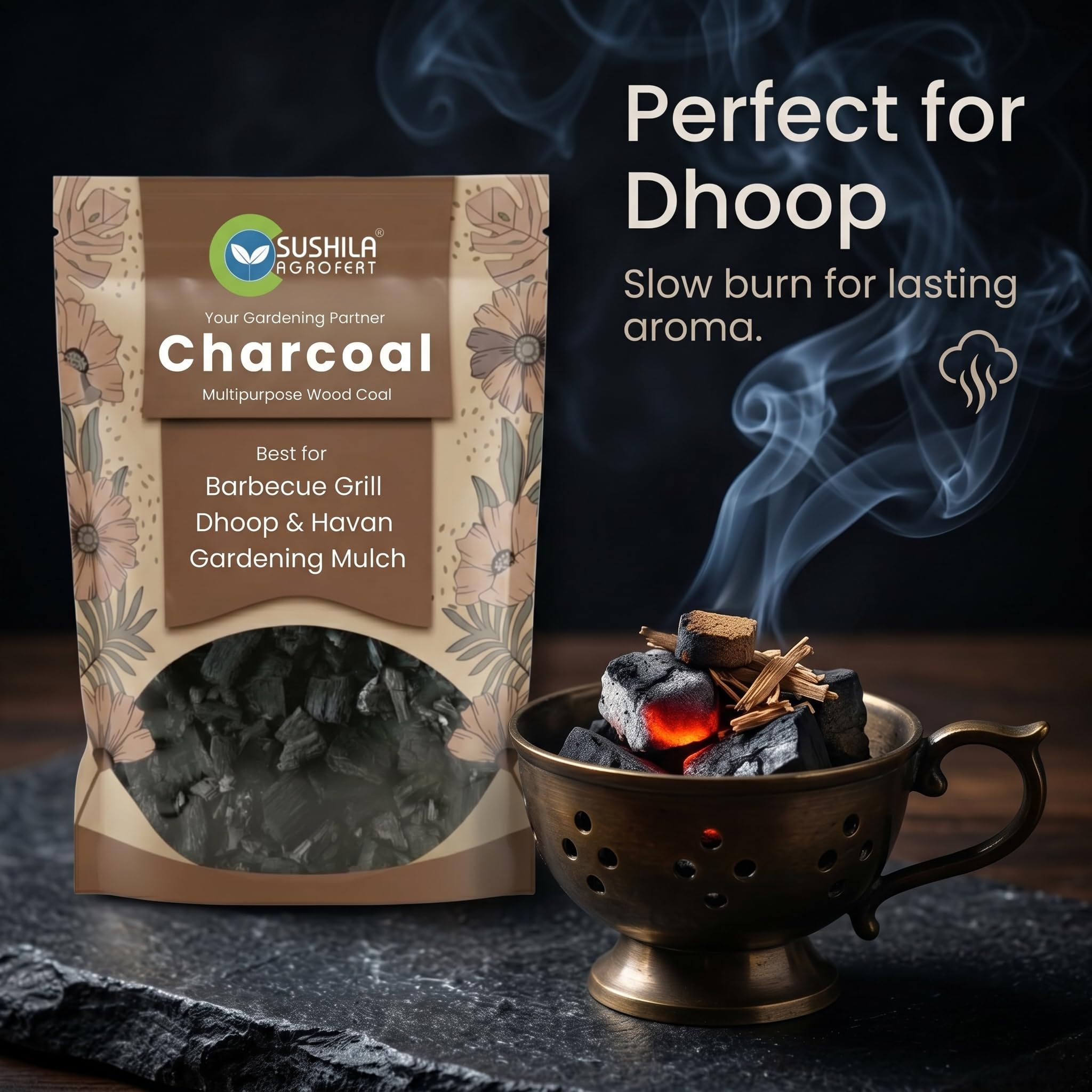Natural Wood Charcoal 1KG - BBQ, Gardening & More -6 Natural Wood Charcoal 1KG - BBQ, Gardening & More -6