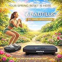Vista 2 de Nautilus Vibratone Pro Vibration Plate - Plataforma de ejercicio y fitness para cuerpo completo, fuerza muscular, circulación