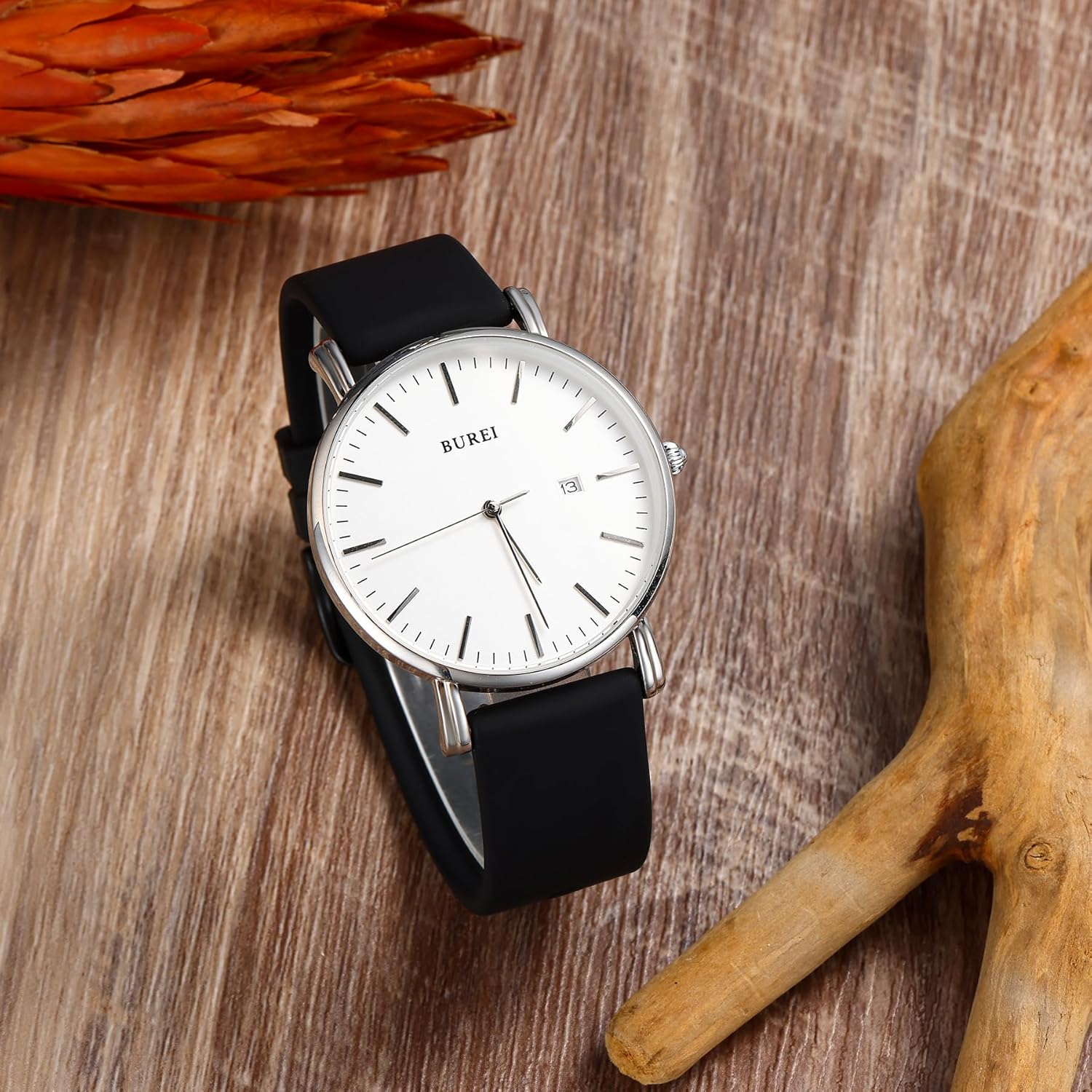 BUREI Men Watches Fashion Minimalist Analog Calendar Quartz Waterproof Watches for Men Women Student. - Image 4