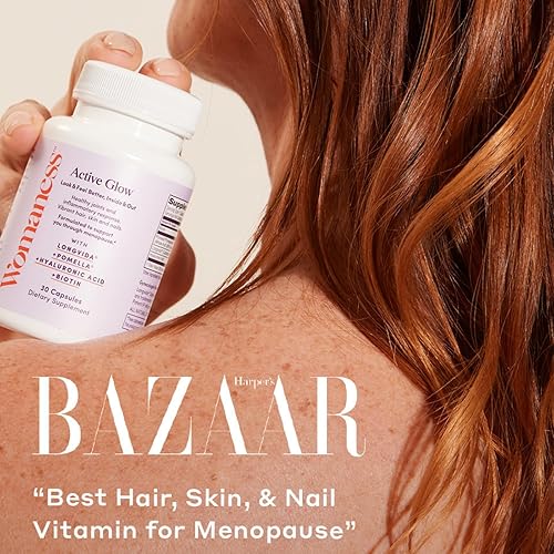 Miniatura 7 de Womaness Active Glow - Apoyo para la menopausia en toda la piel, las uñas, vitaminas y la salud de las articulaciones - Curcumina Longvida, extracto