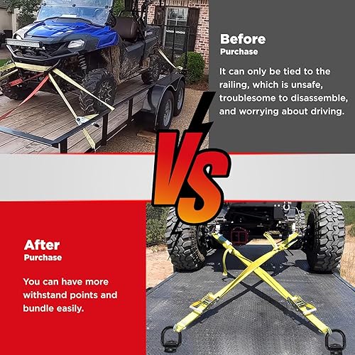 Miniatura 3 de SPEEDWOW Paquete de 4 anillos en D de acero resistente con tornillos, anillo en D forjado atornillado de 12 pulgada para remolques universales,