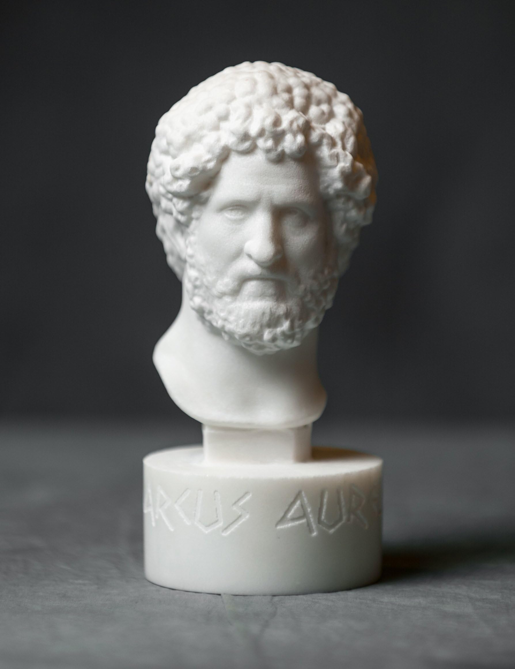 Marble Bust of Marcus Aurelius Carved Marble Statue Figurine Artist Sculpture