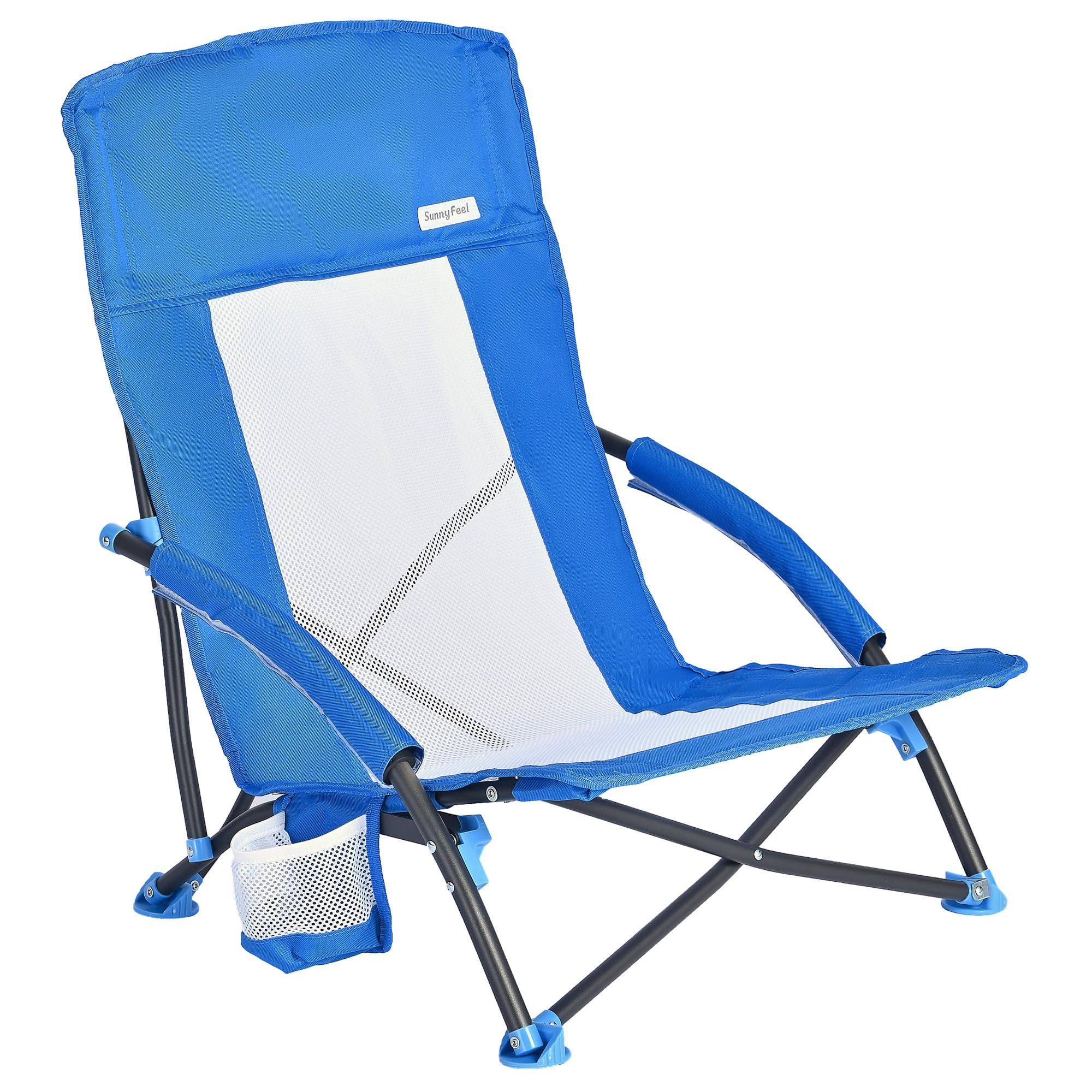 Amazon.com : SUNNYFEEL Folding Low Camping Beach Chair 2 Pack