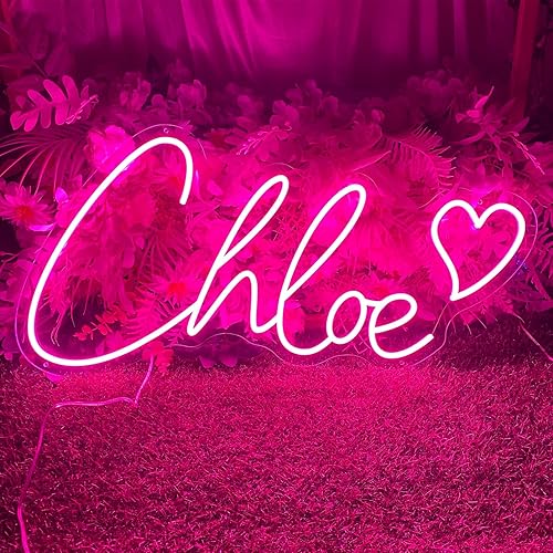 Letrero de neón personalizado, letreros de luz de neón LED personalizables, decoración de pared para dormitorio, letrero de neón regulable para
