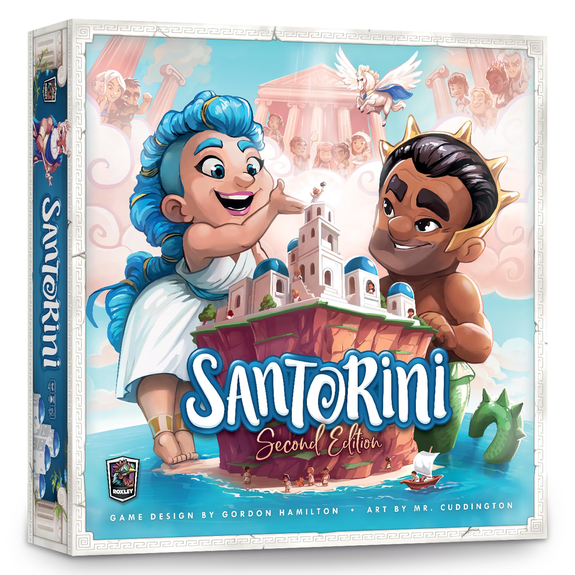 santorini second edition - an elegant accessible strategy game based in greek mythology  ages 8  plays in 20 minutes