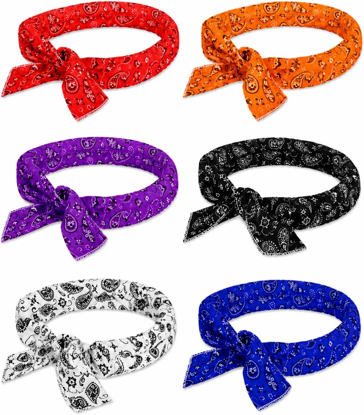 6 Pcs Cooling Neck Wraps Bandana Scarf Neck Cooler