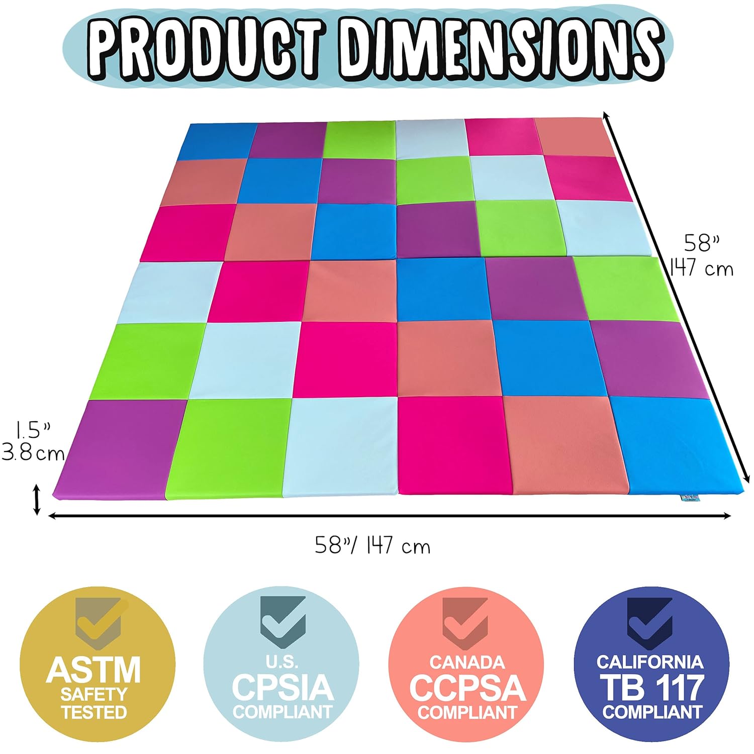 Buy Brite Tools Cushioned Folding Foam Toddler Play Mat, 58 Square